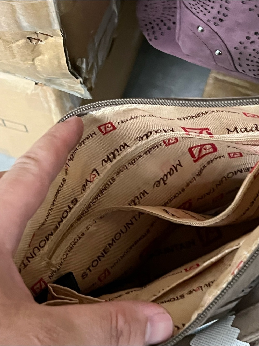 Lot of 4 NWT Stone Mountain USA Perforated Suede Crossbody Bag MSRP $69-$59 ea - Picture 7 of 11